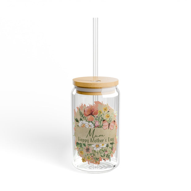 Mother's Day Sipper Glass Tumbler