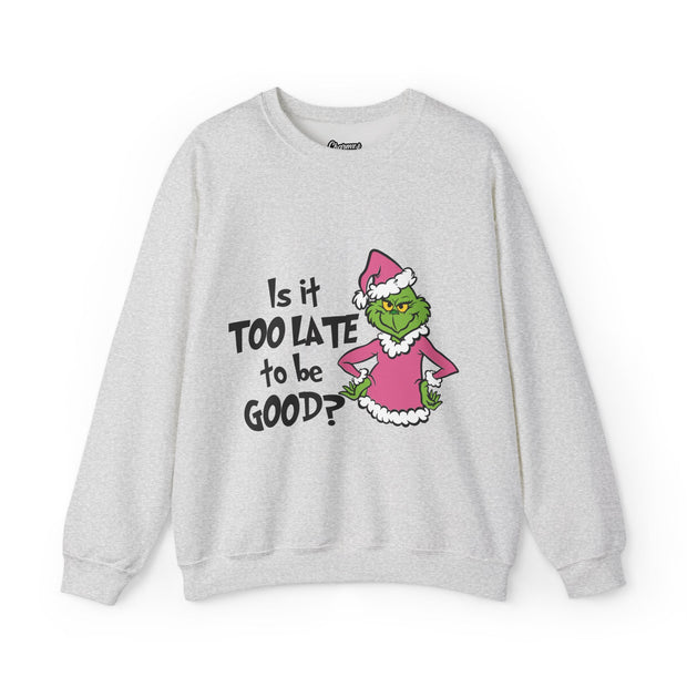 Sweatshirt: Naughty Grinch Christmas Theme Unisex Heavy Blend - Perfect for Holiday Season Sales