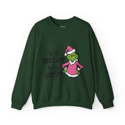 Sweatshirt: Naughty Grinch Christmas Theme Unisex Heavy Blend - Perfect for Holiday Season Sales