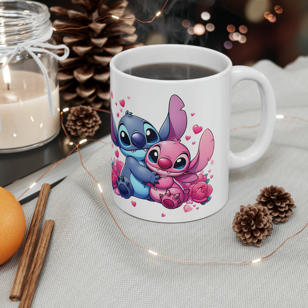 Stitch and Angel Ceramic Mug 11oz