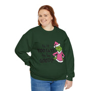 Sweatshirt: Naughty Grinch Christmas Theme Unisex Heavy Blend - Perfect for Holiday Season Sales