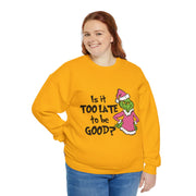 Sweatshirt: Naughty Grinch Christmas Theme Unisex Heavy Blend - Perfect for Holiday Season Sales