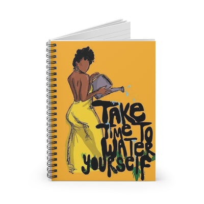 Take Time To Water Yourself Spiral Notebook - Ruled Line