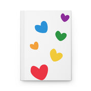 Rainbow Hearts Hardcover Journal Matte