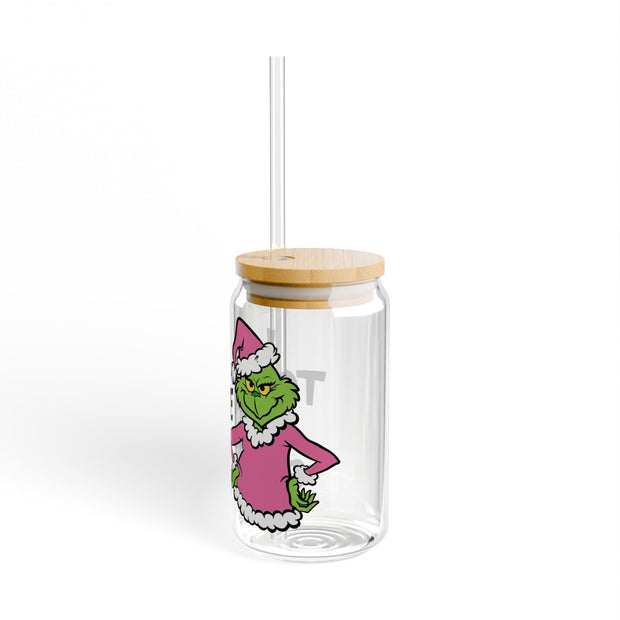 Naughty Grinch Sipper Glass