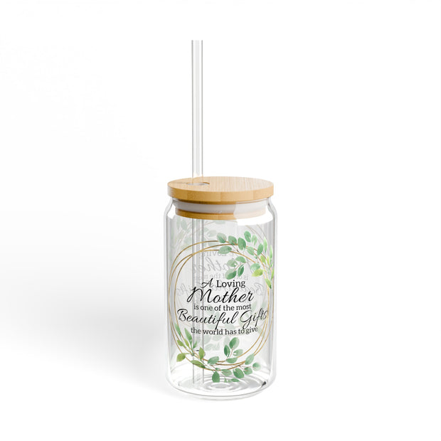 Loving Mom Sipper Glass Tumbler