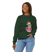 Sweatshirt: Naughty Grinch Christmas Theme Unisex Heavy Blend - Perfect for Holiday Season Sales