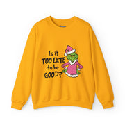 Sweatshirt: Naughty Grinch Christmas Theme Unisex Heavy Blend - Perfect for Holiday Season Sales