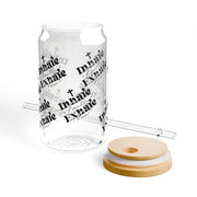 Inhale Faith, Exhale Fear, Sipper Glass Cup