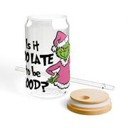 Naughty Grinch Sipper Glass