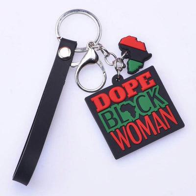 Dope Black Woman Keychain